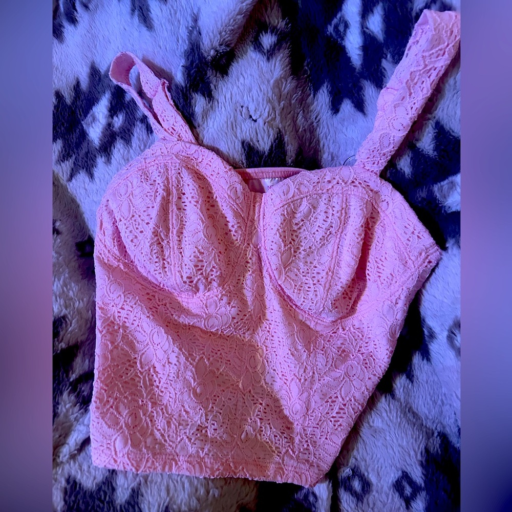 Pink Corset Top Size Large